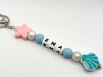 名前入り　ベビークリップ＆キーホルダーセット プルメリア