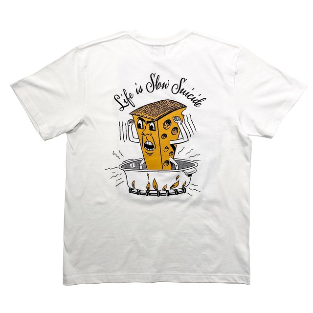 2021 S/S  DYING CHEESE T   WHITE