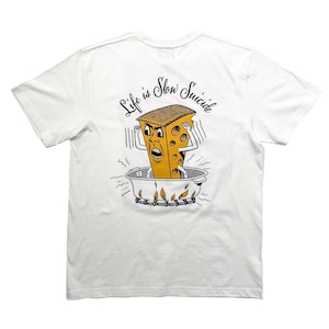 2021 S/S  DYING CHEESE T   WHITE