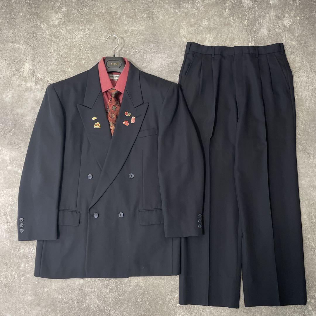 古着】vintage レトロセットアップ スーツ ピンズ 成人式 菅田将暉