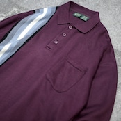 switching knit polo sweat