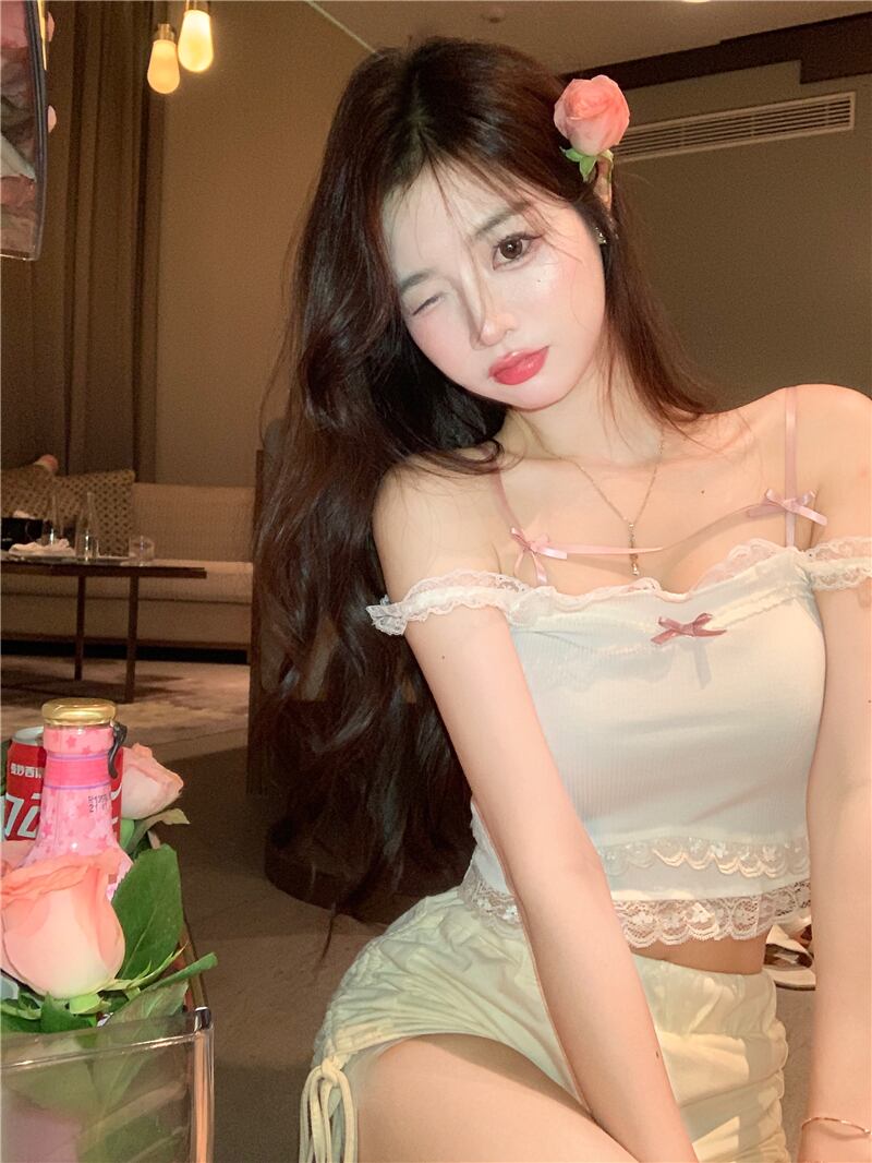 スタンダードレースサマーショートリボンホワイトジャケット レトロ 夏物 ピュア ガールズファッション30259983887