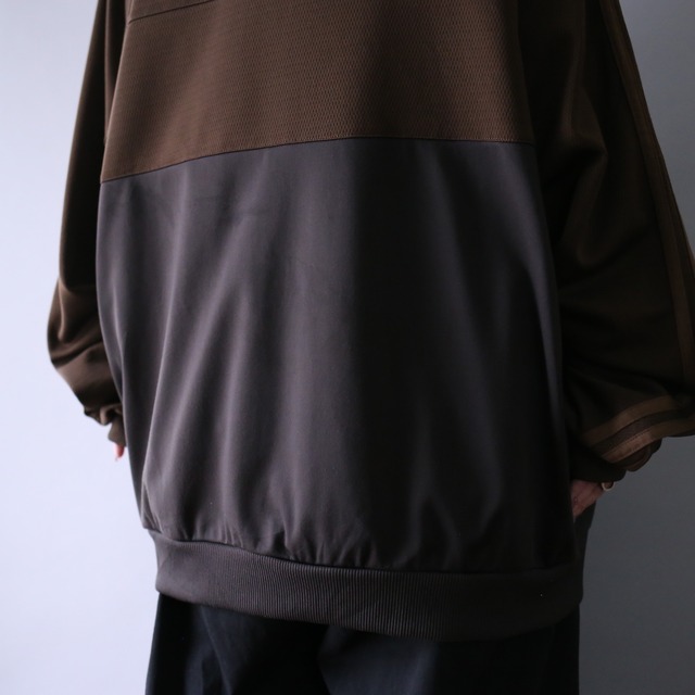 "adidas" XXL over silhouette bi-color switching track jacket