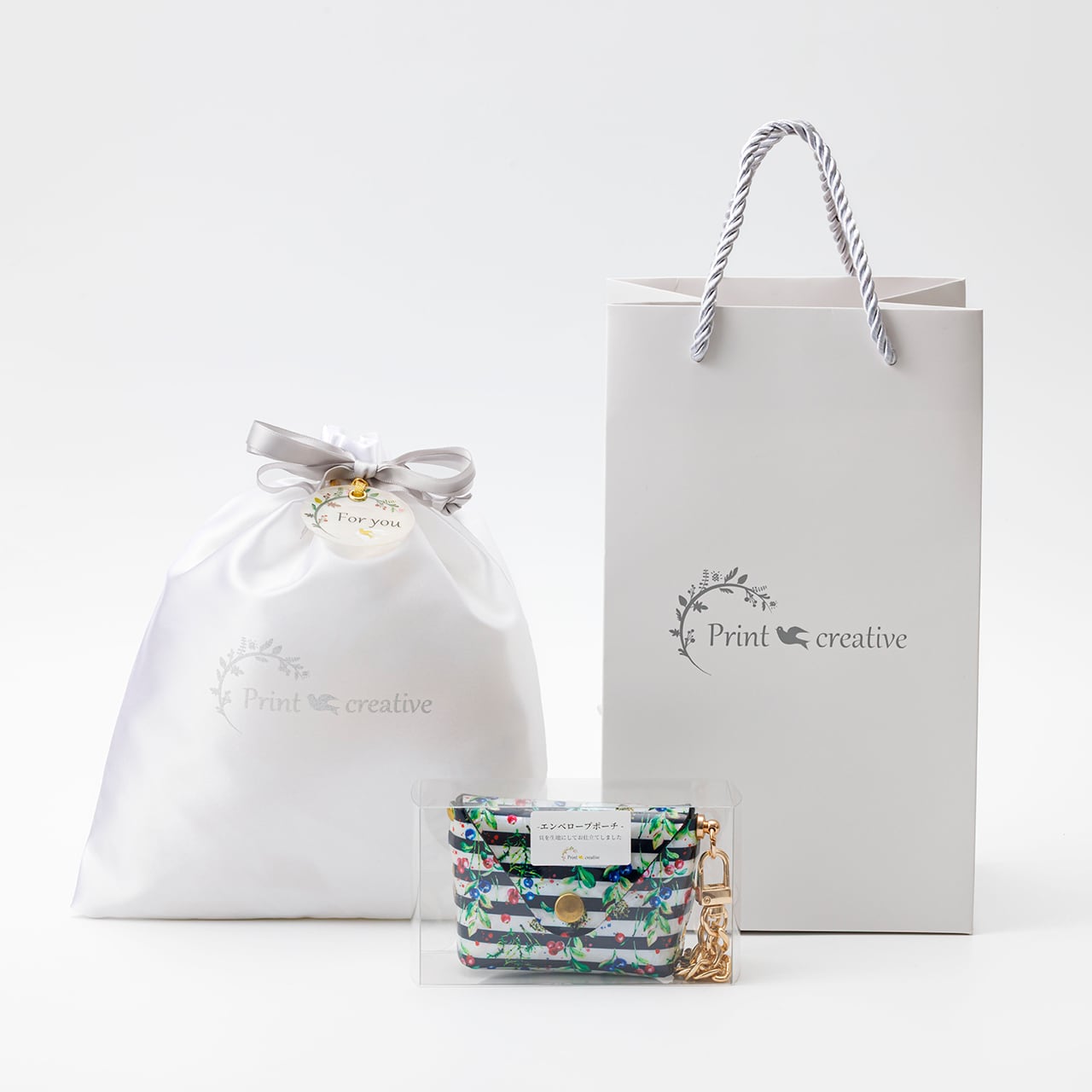 天然貝 螺鈿アート シェル ☆ エンベロープポーチ キーチェーン付き