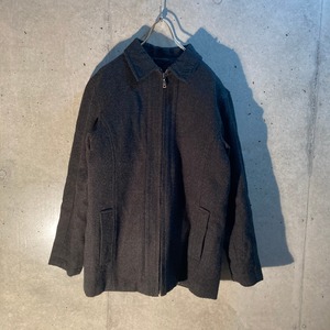 acrylic wool zip jacket