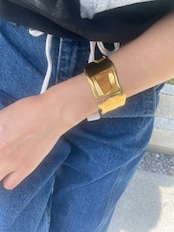 wide cuff open bangle