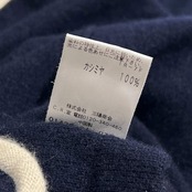 カシミヤ100% TRANS WORK トランスワーク ニット カーディガン 羽織 38 /ネイビー系 三陽商会