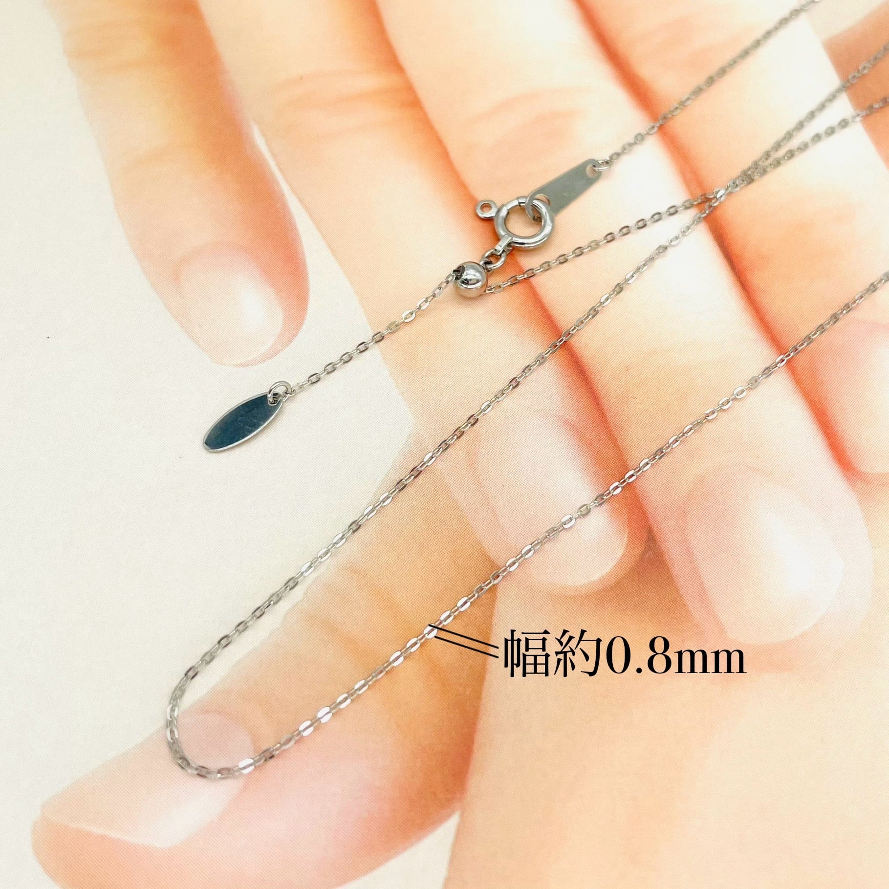 ✨新品gstv Pt950アズキチェーン ネックレス45cmフィニッシュピン リップクロスアズキチェーンネックレス ‼️⭐️ Pt950⭐️約45cm