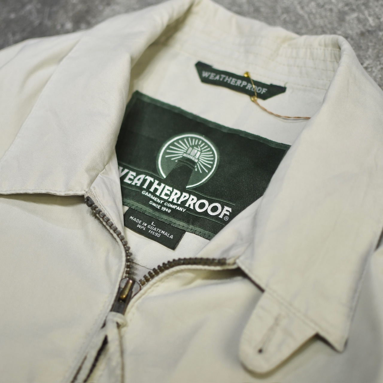 weatherproof smooth blouson ivory