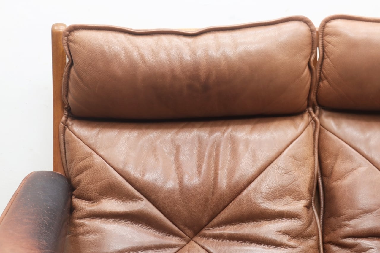北欧 ヴィンテージ Lied Mobler リードモブラー 本革 2P ソファ 北欧 ノルウェー ヴィンテージ Lied Mobler リードモブラー 本革
