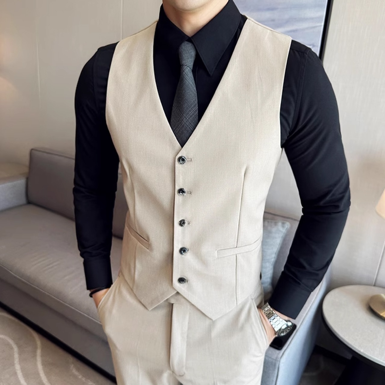 高級感漂うビジネスカジュアルフォーマルスーツ　SU027