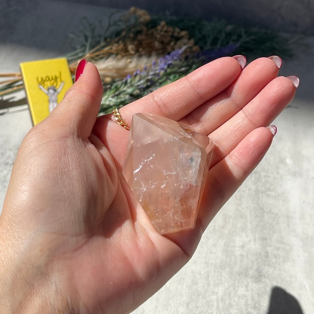 ブラジル・バイーア州産【ゴールデンヒーラー＆ローズクォーツ】フリーフォーム ⑩ 鉱物 天然石 パワーストーン