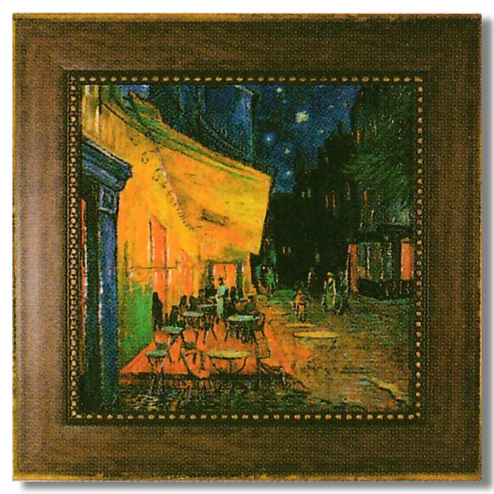 ■ ゴッホ『夜のカフェテラス』複製画 複製画 新品 額付 風景画 街篭 喫茶店 世界の名画【YP-MW10041】 | artwide powered  by BASE