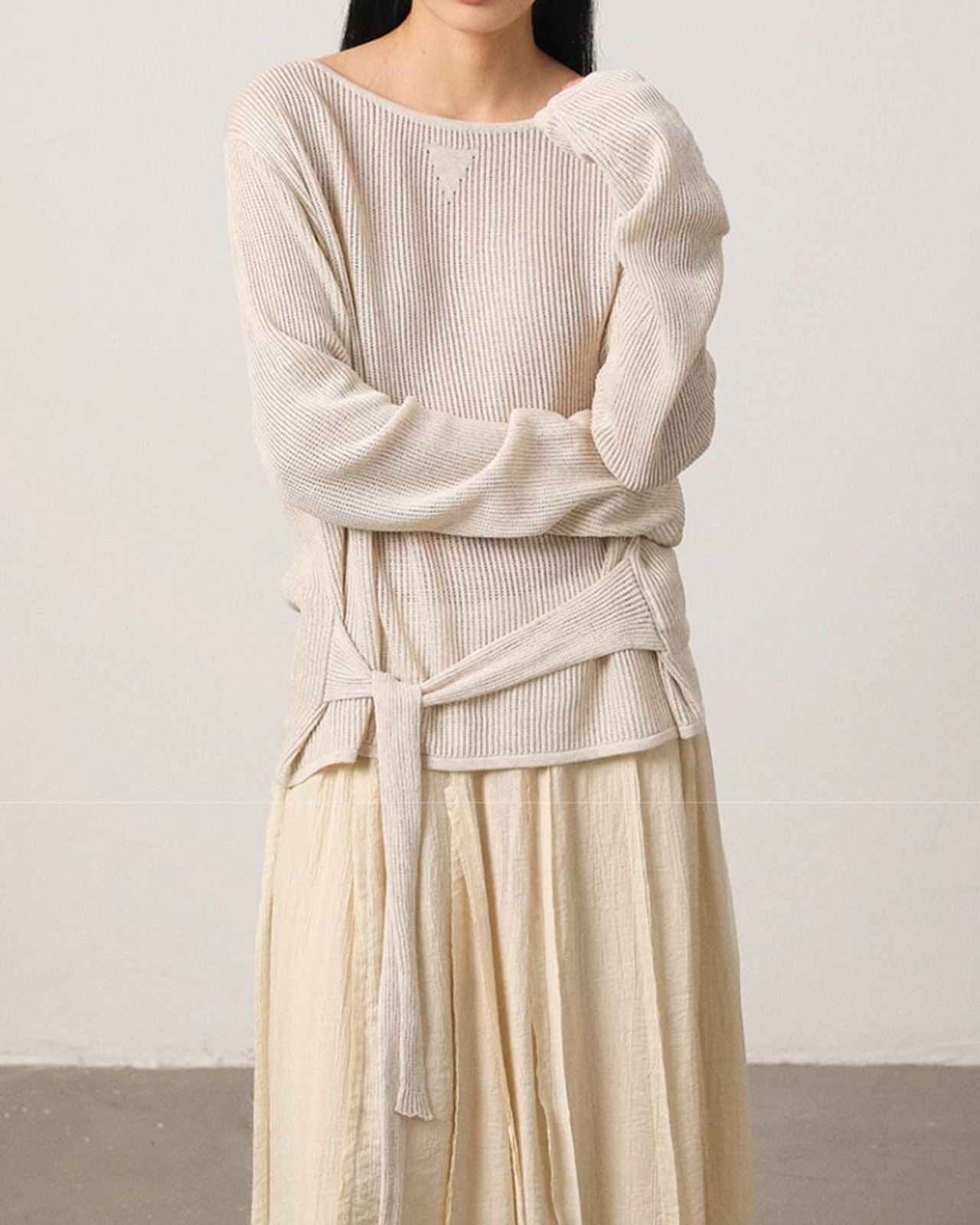 Waist mark sheer Knit　N1196