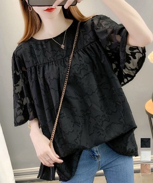 ◆ フレア袖シフォンブラウス ◆ フレア袖シフォンブラウス