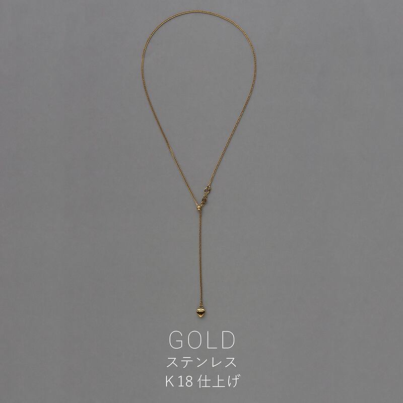 K18 フラワー✖️ハート ボールチェーンネックレス K18 パール