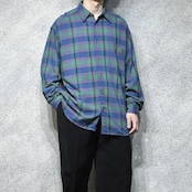 Claiborne check rayon shirt