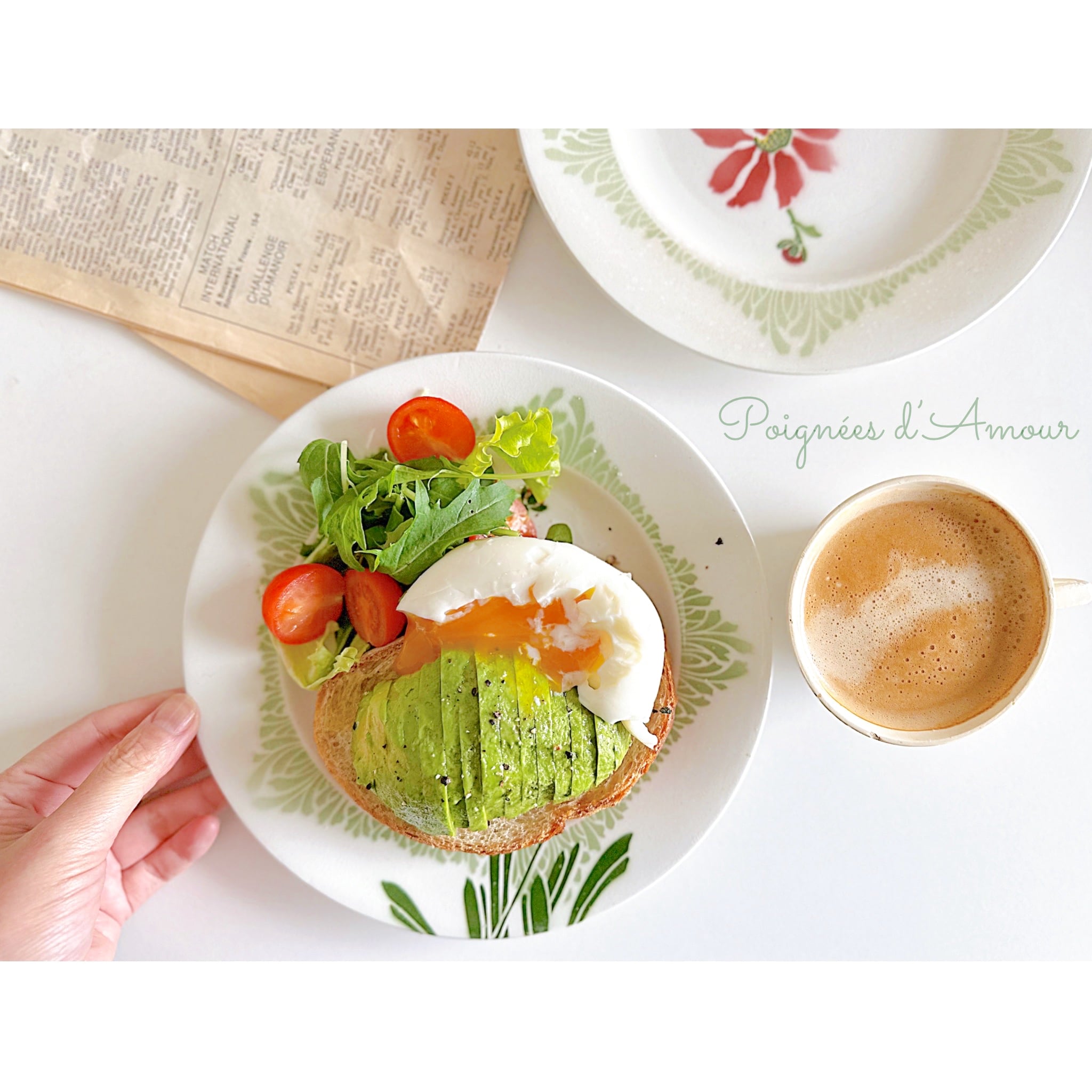 フランス☆リュネヴィルLuneville扇型プレートpavot Luneville リュネヴィル デザートプレート Pâquerette A（フランス