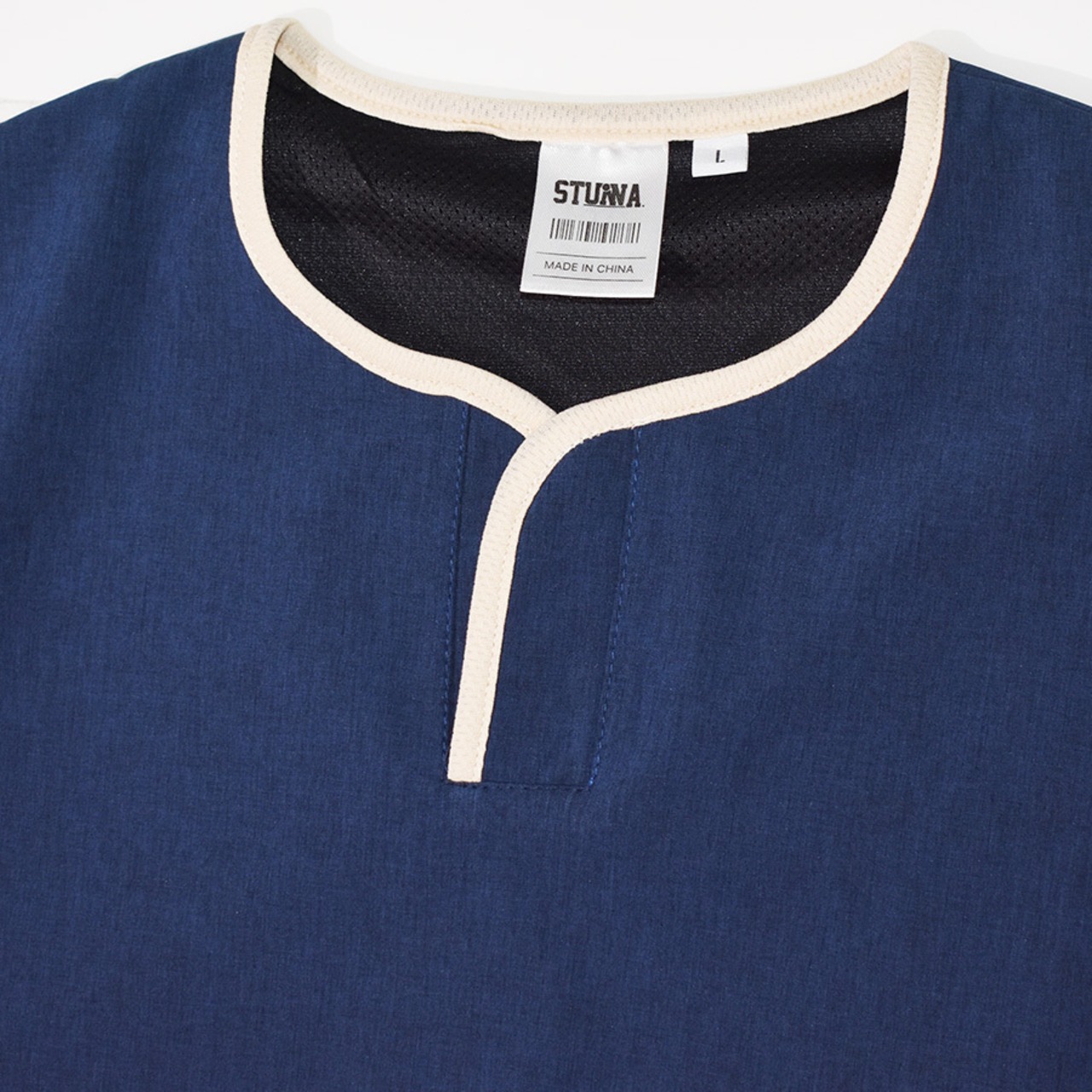 Henley nylon poncho : デニムネイビー