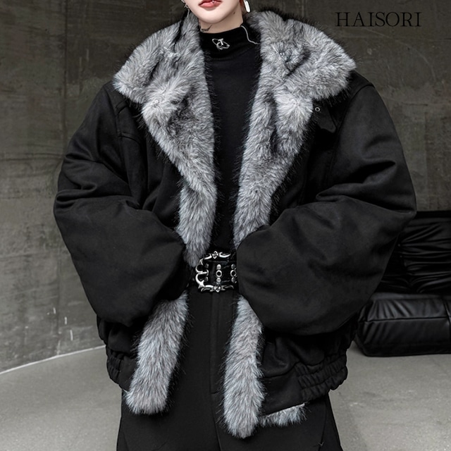 (NEW) Faux Fur Lined Suede-Style Bomber Jacket