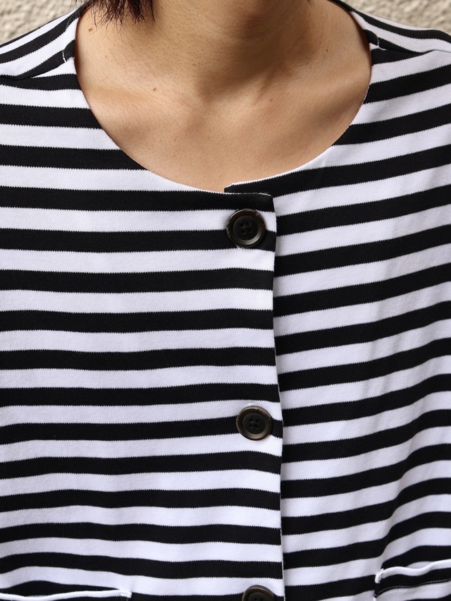 cropped border cardigan