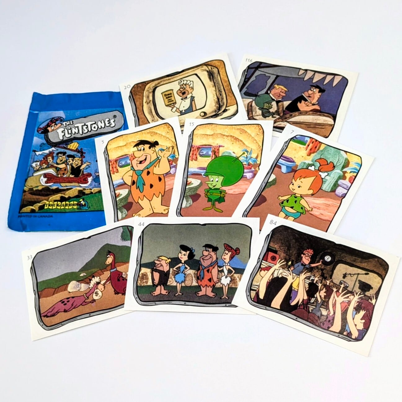 ☆送料無料！☆1993年製【 The Flintstones 原始家族フリントストーン（げんしかぞくフリントストーン）ハンナバーベラ / Hanna-Barbera 】VINTAGE トレーディングカード単品 （1個=8Stickers）〚アメリカン雑貨 アメトイ〛