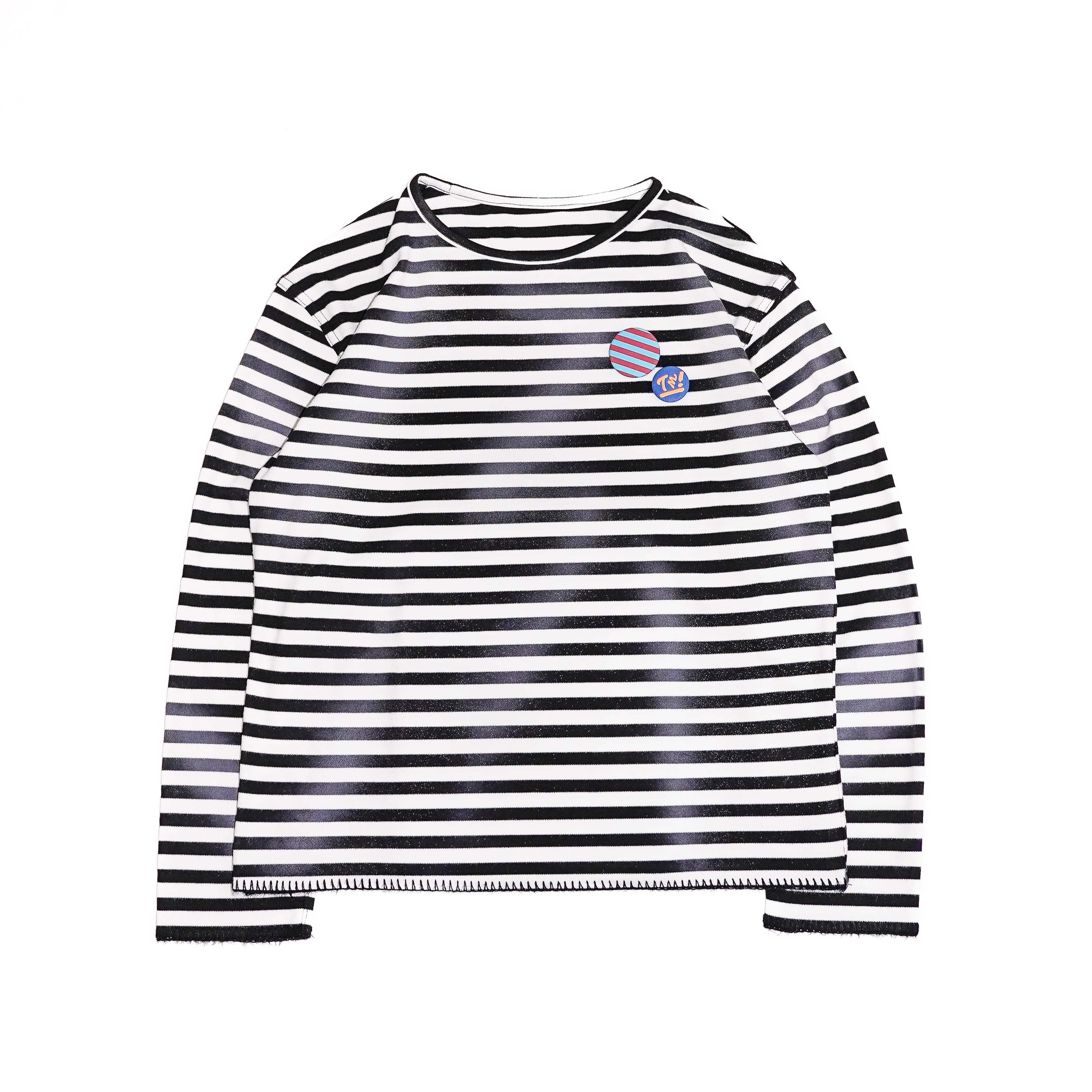 トップス 2WAY Reversible Border LS Tee 2WAY Reversible Border LS Tee / Black x White | TΣist