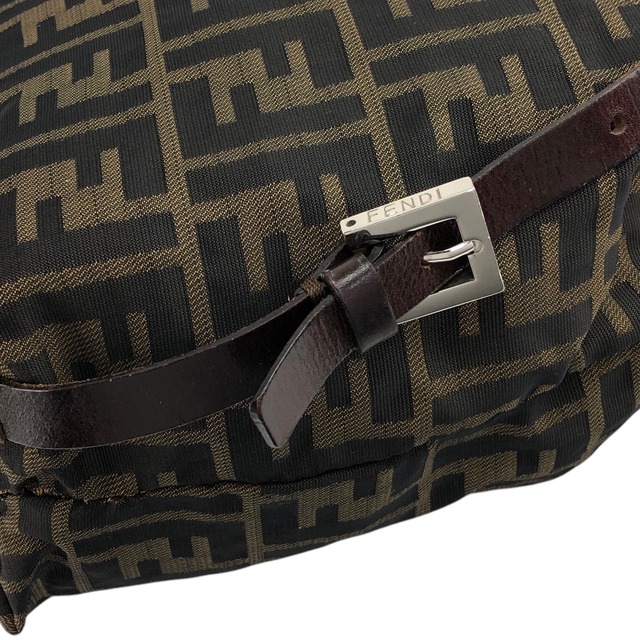 FENDI フェンディ ズッカ バックパック ブラウン ジャガード レザー リュック vintage ヴィンテージ オールド aszbe7