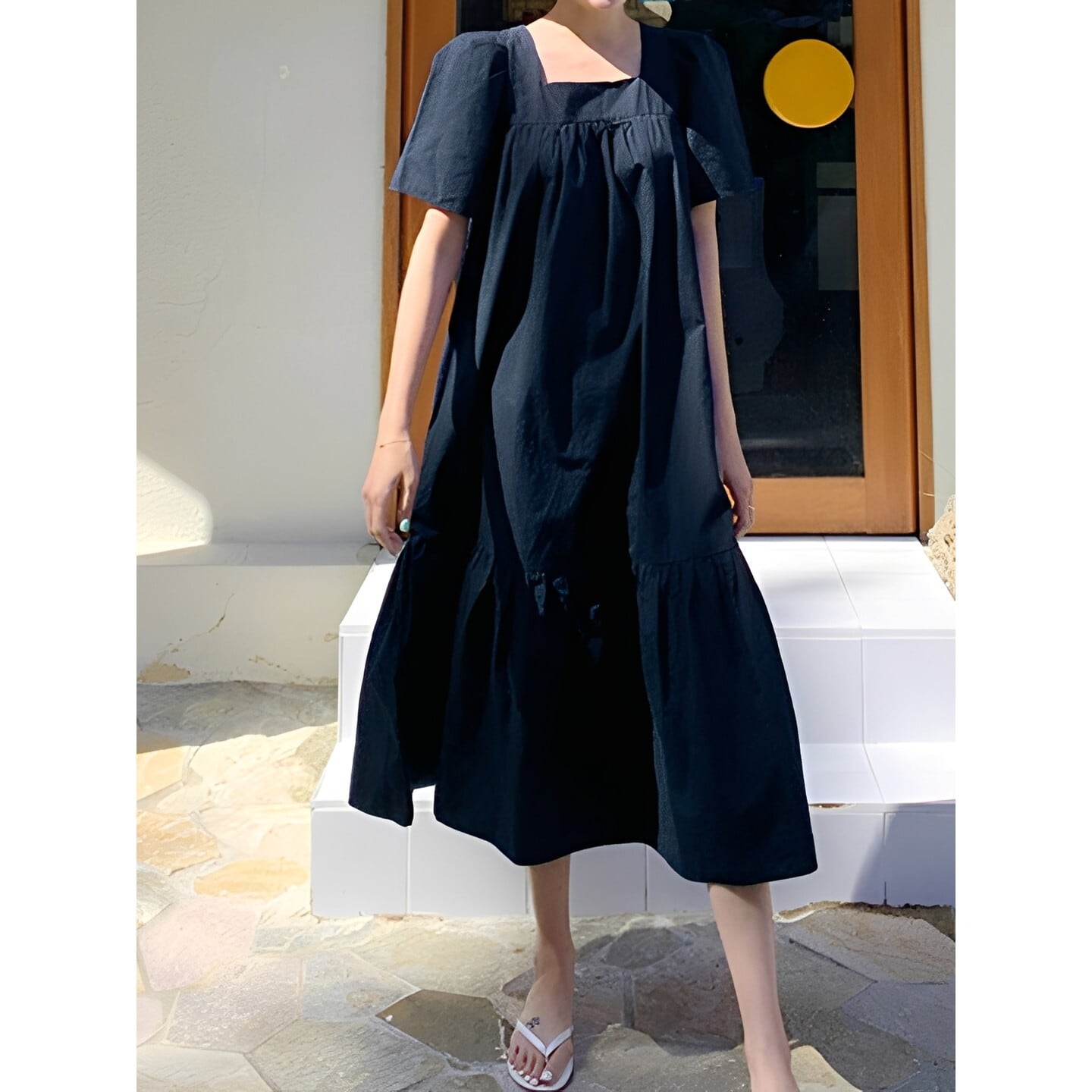 スクエアネックフレンチワンピース 2color RA2827 | RACOLOR