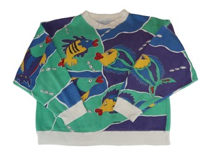vintage fish art sweatshirt