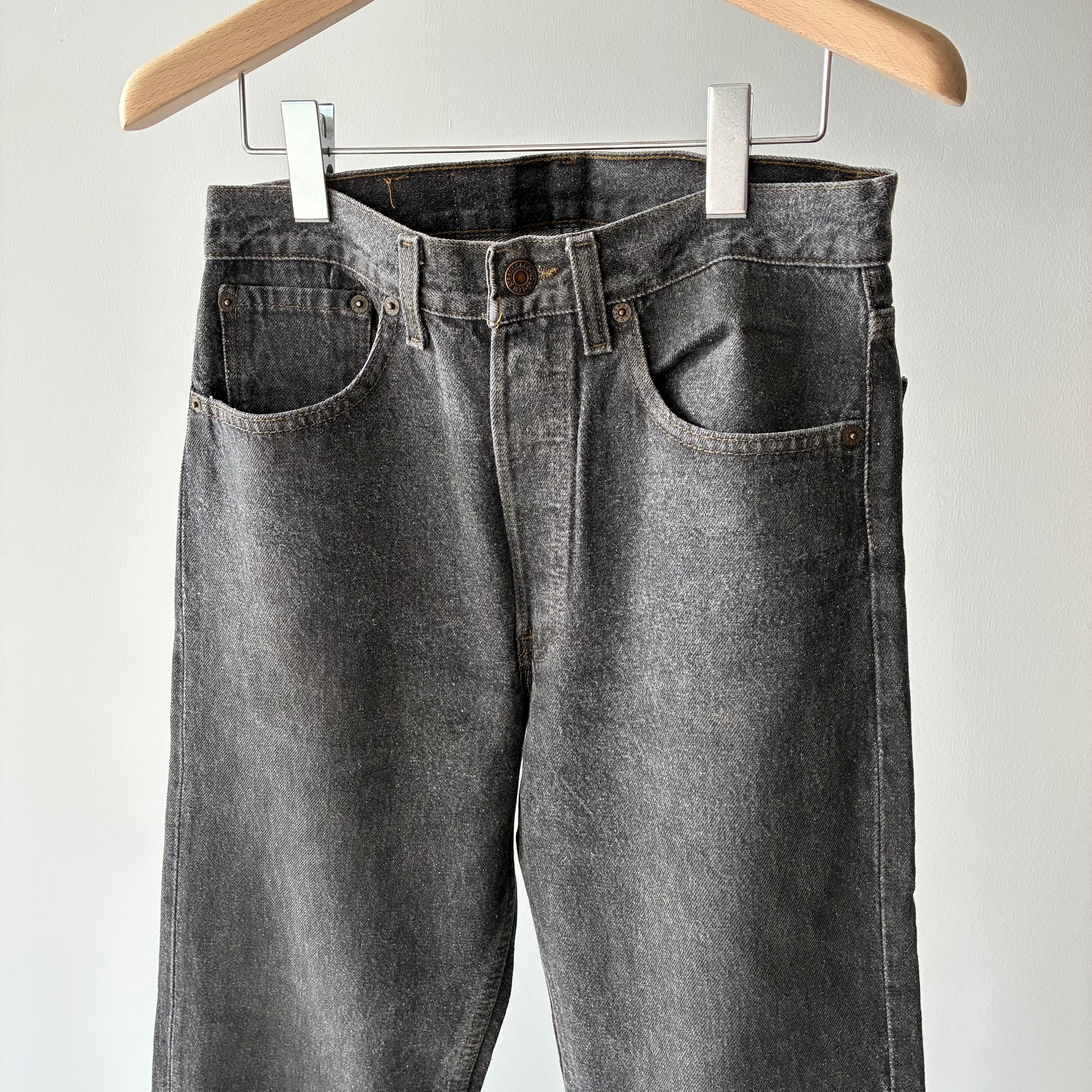 1990's Levi's 501 Yarn Dyed Black Denim Pants W31-L34 (W31-L30