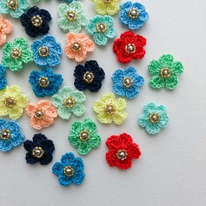 〈再入荷〉Duaオリジナル クロシェ編みビーズ付お花パーツ