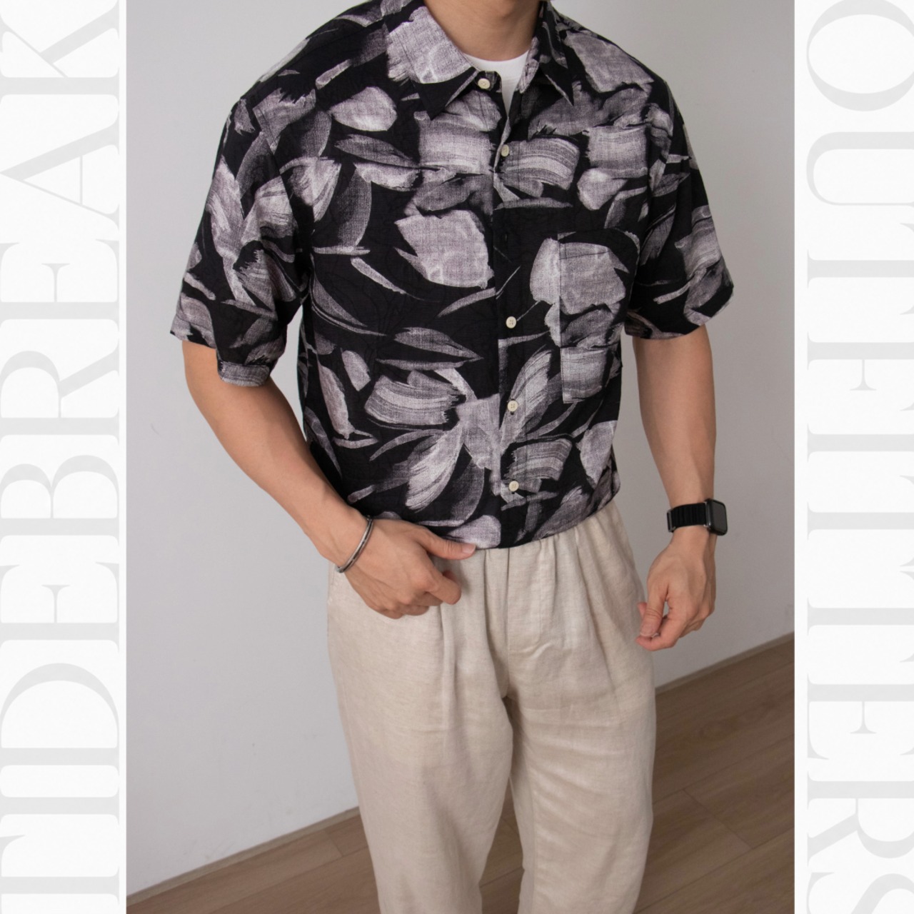 Abstract Print Relaxed Shirt TB2452・画像8