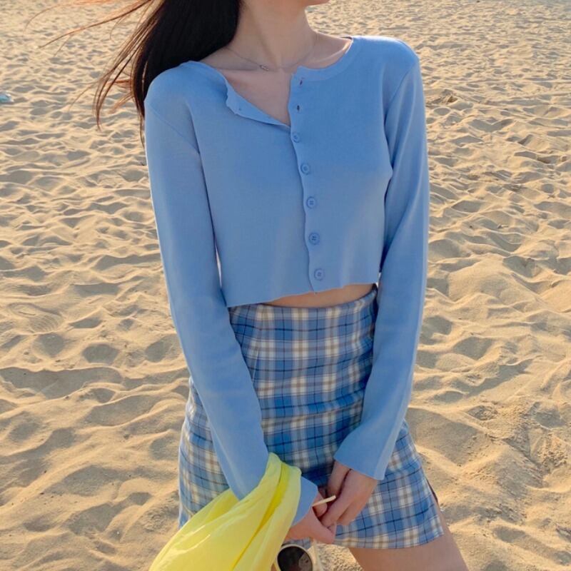 セーター オータムウィンタースタイル薄手レッドショートカーディガントップス ロング 秋物 冬物 シルク YY-ファッション70783666364