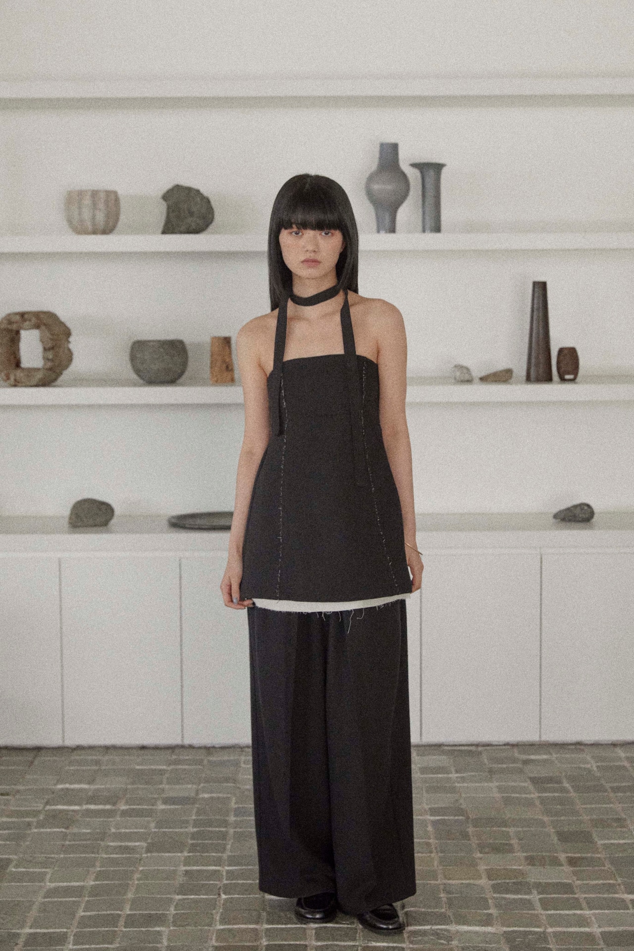 DU250501 linen like wide straight pants【T sizeあり】【Re Stock】【残り僅か】