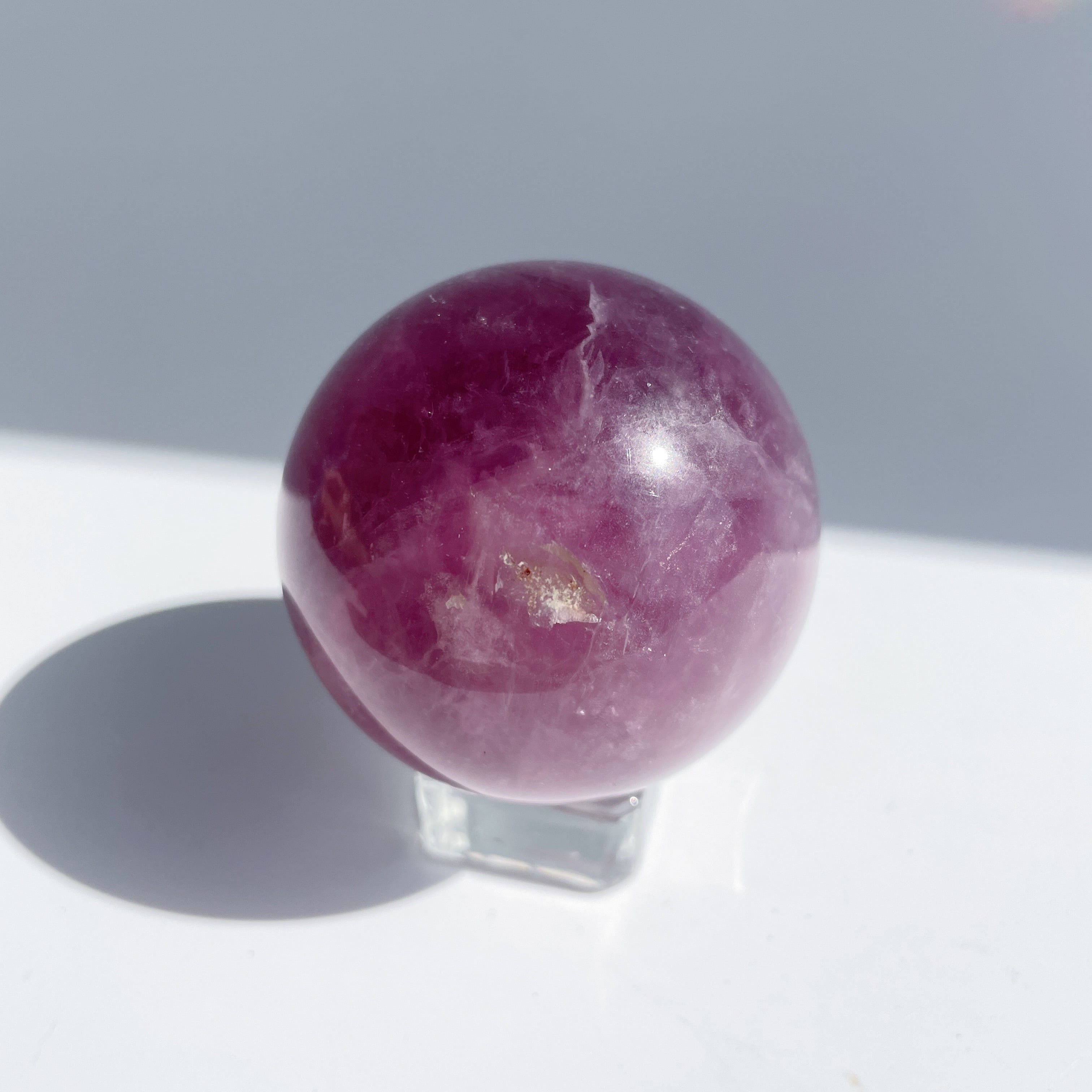 ピンクフローライト スフィア（丸玉）13◇Purple Fluorite Sphere