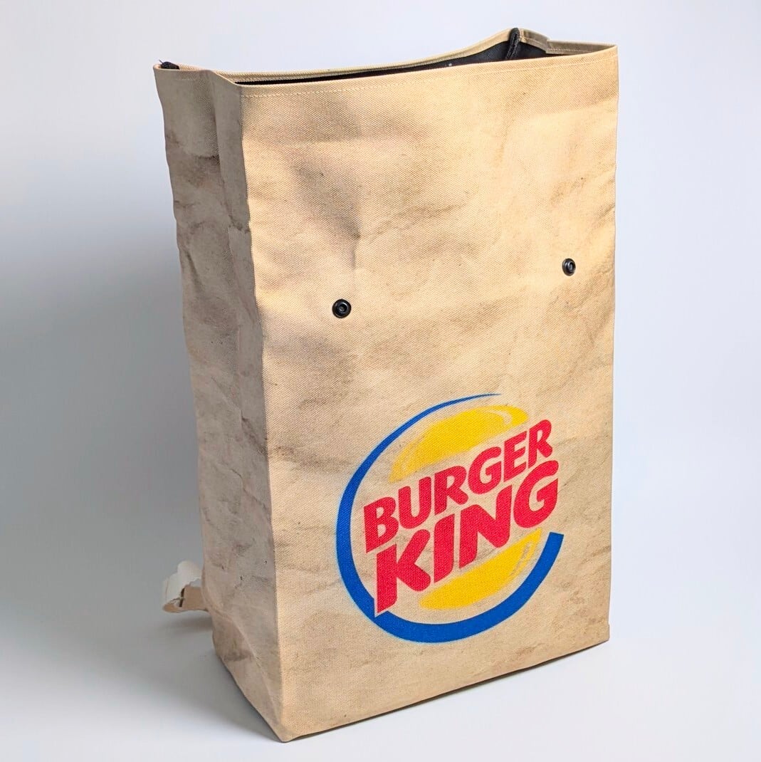 再入荷!【 BURGERKING ( バーガーキング )】 Backpack(バックパック) / リュック / 紙袋風 〚アメリカン雑貨 アメトイ〛