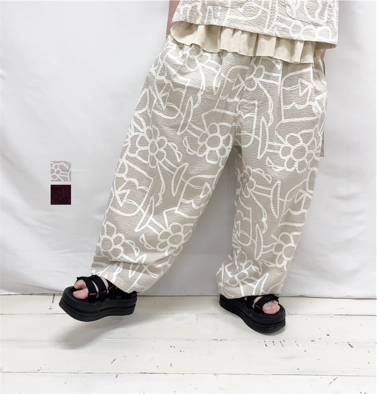 koron★　joie de vivre 綿麻ボールパンツtumugu tumugu】コットンウェービーパンツ / TB26210 | syozikiya online shop