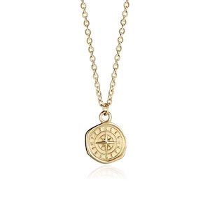 316L compass necklace #N75