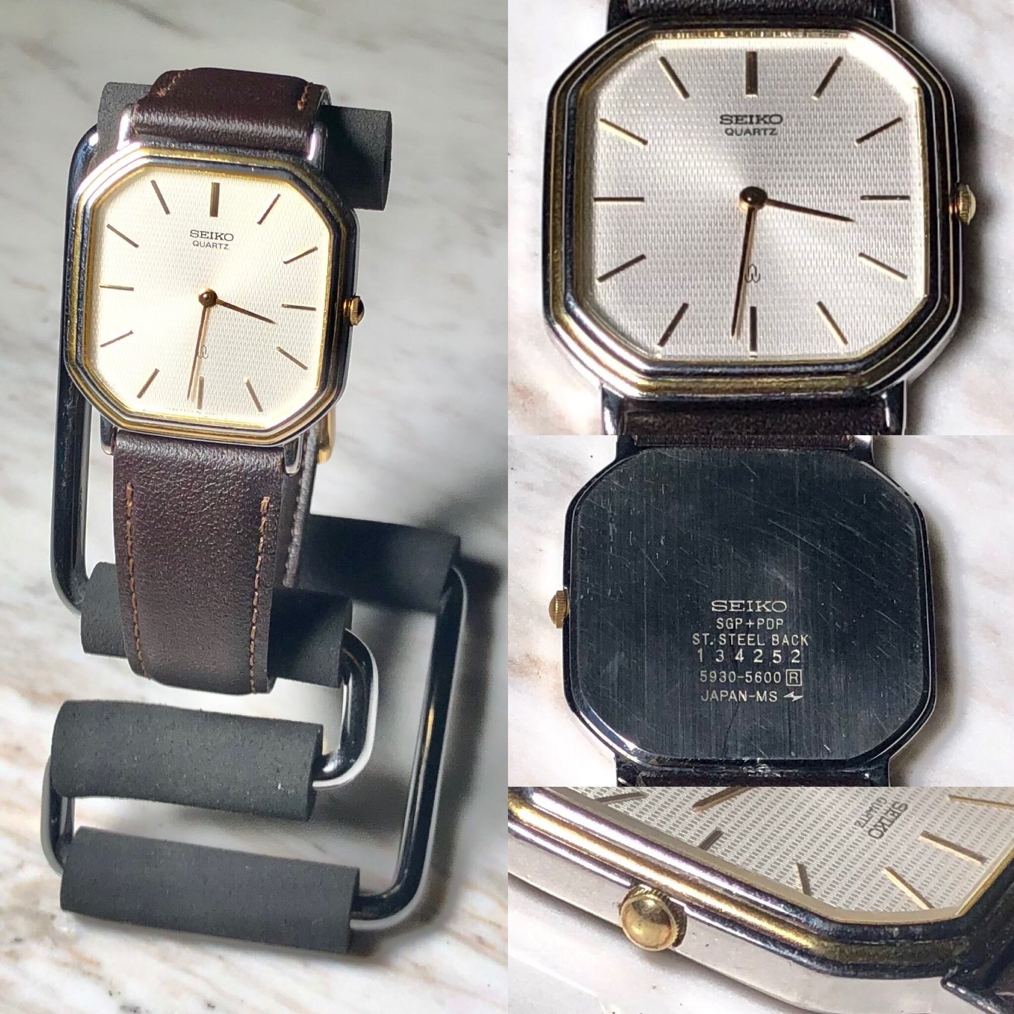 vintage SEIKO octagon case quartz watch | NOIR ONLINE