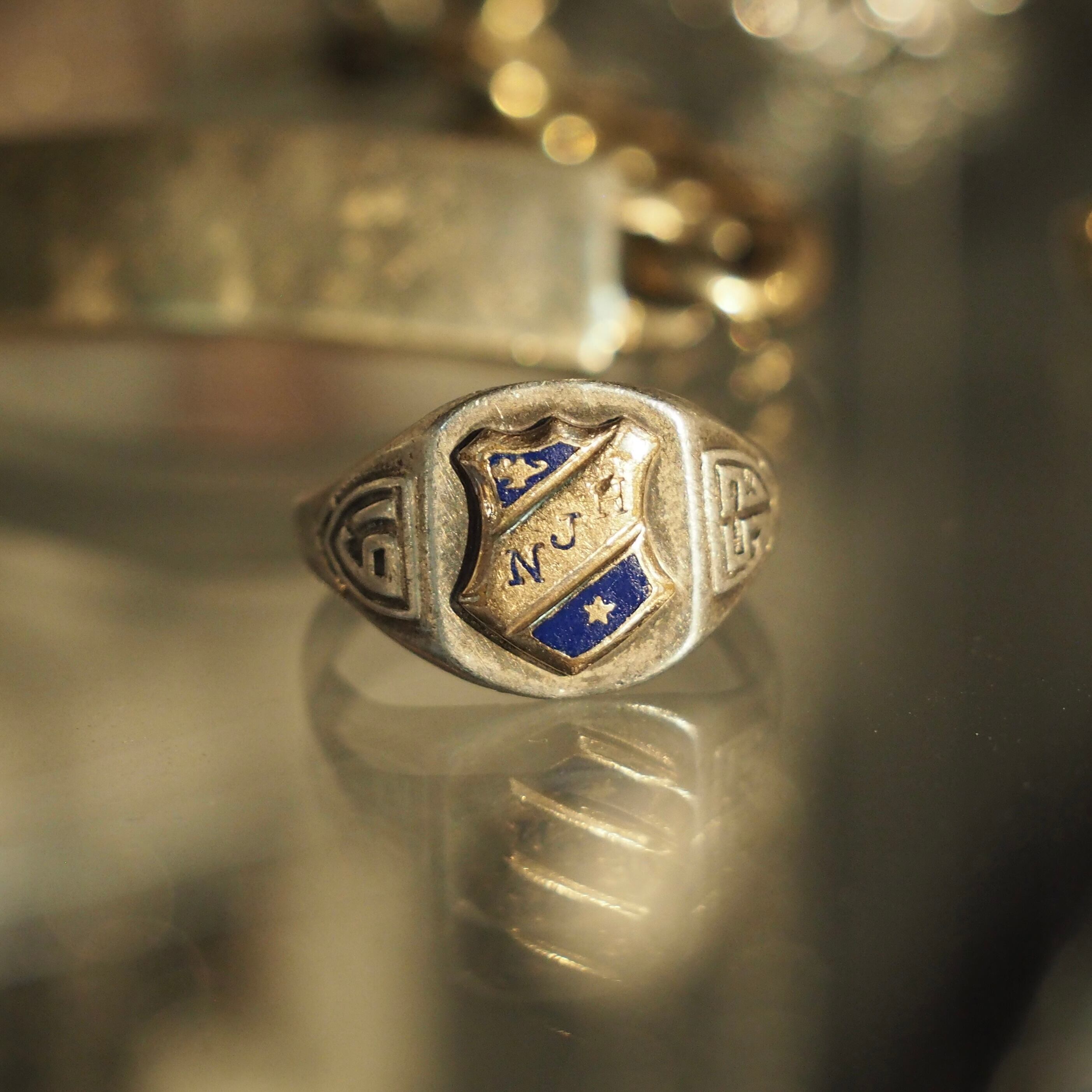 50’s School ring 18号 10KGF カレッジリング