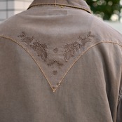 embroidery design silk blend western shirt