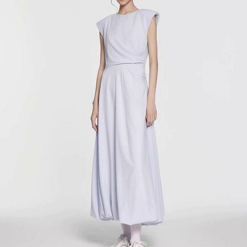 sleeveless A-line dress W00320