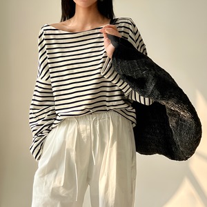 Long sleeve striped tops【H00043】