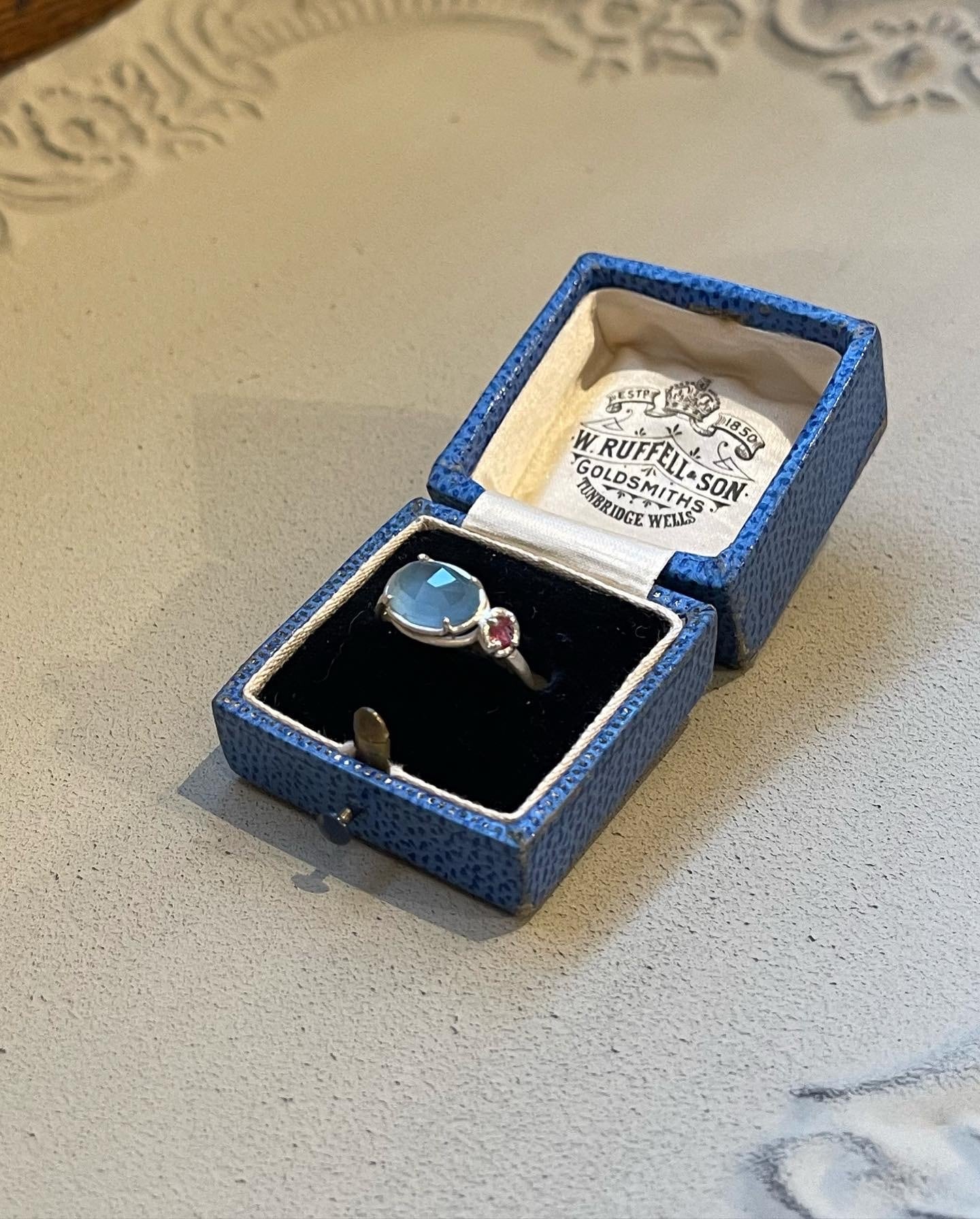 SV925 アクアマリン＆スタールビーのリング SV925 アクアマリン＆スタールビーのリング