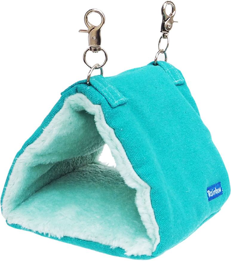 【小動物用品】デグーのキャンバストンネル　ベージュ/グリーン