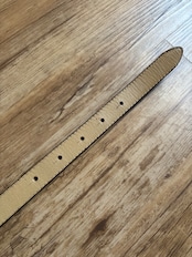 slim leather oval buckle belt-5224-4