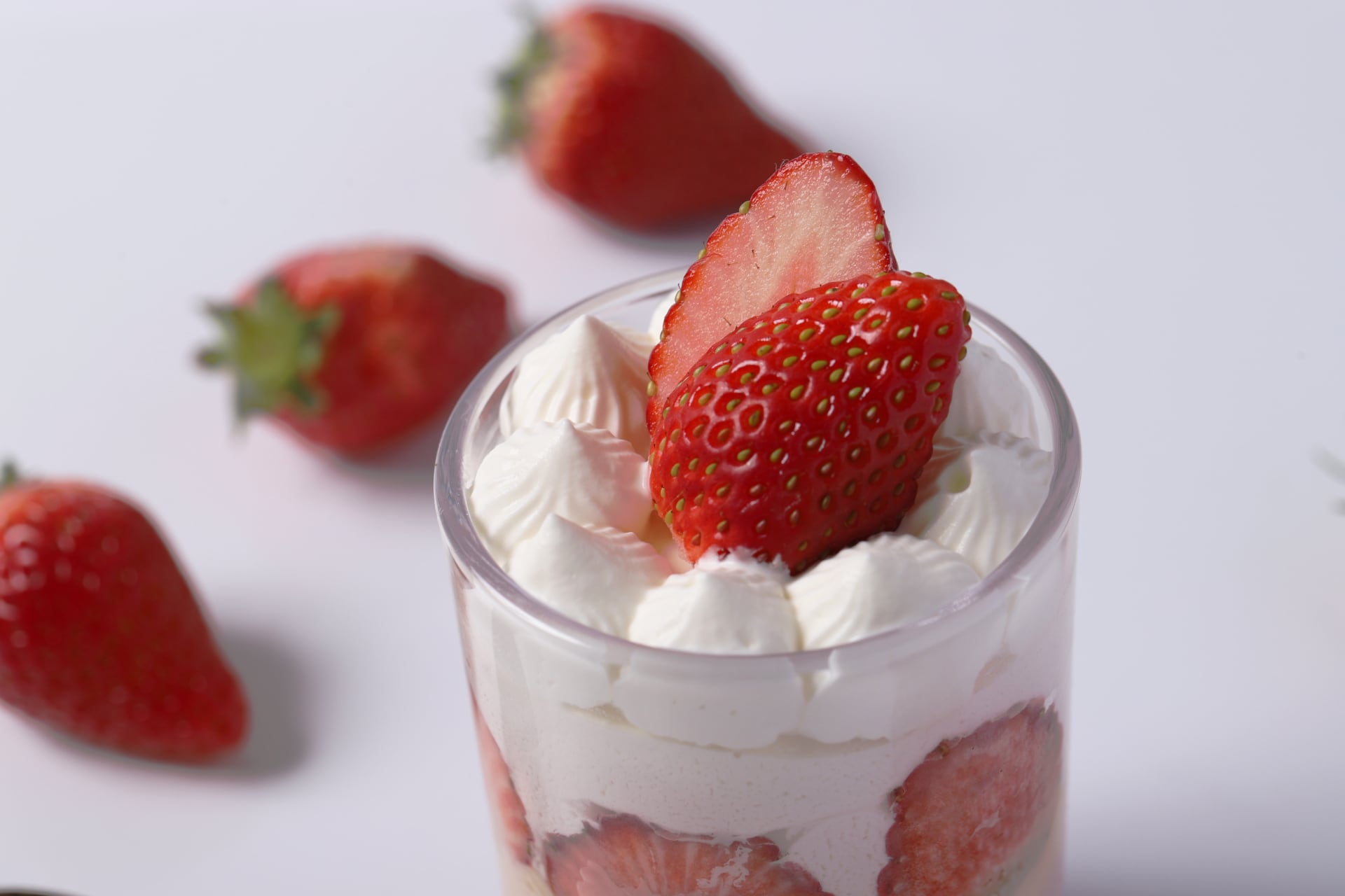 苺のグラスショート