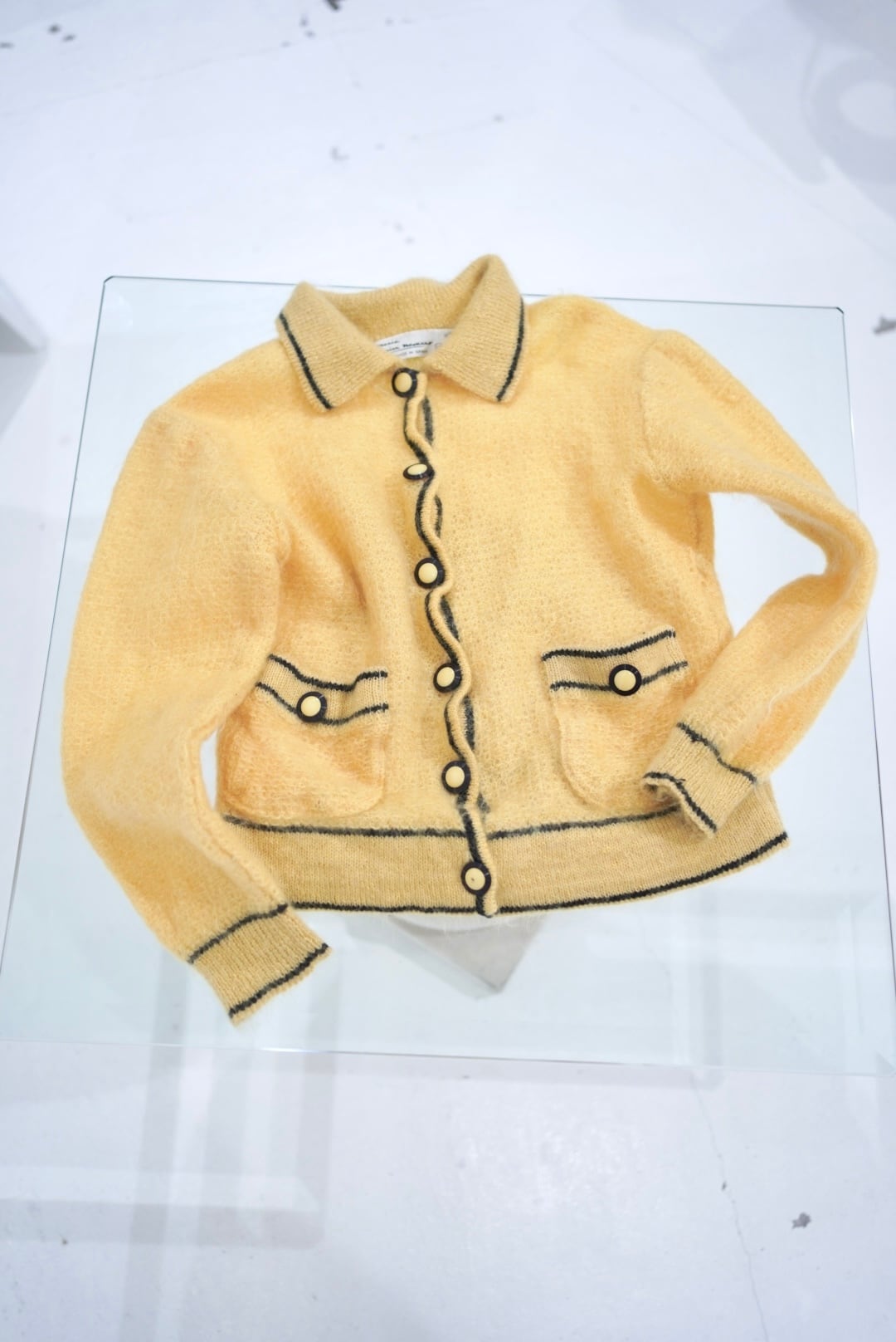 【専用】yellow mohair knit jacket