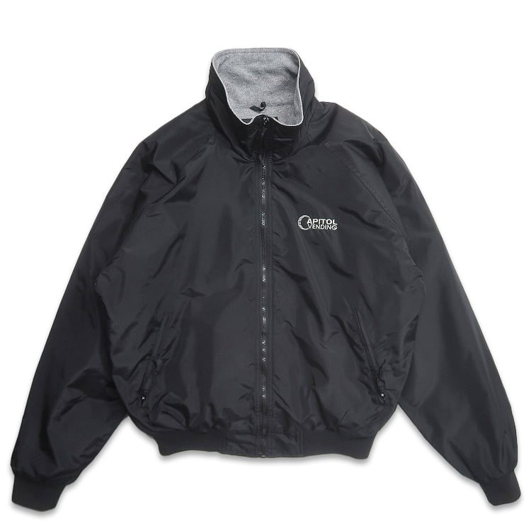 古着 TRI-MOUNTAIN 企業ロゴ 刺繍 ナイロン ジップアップジャケット